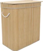 Wäschekorb aus Bambus ARVI, 2 Fächer, 100 l