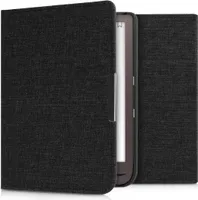 kwmobile Hülle kompatibel mit Pocketbook InkPad 3 / 3 Pro / Color / Vivlio InkPad 3 - Stoff eReader Schutzhülle Cover Case - Dunkelgrau