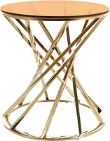 Ława OTTAVIA B 50x50 bursztynowa/złota