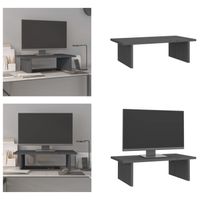 vidaXL Monitorständer Grau 50x27x15 cm Massivholz Kiefer - Monitorständer - Bildschirmständer - Tastaturständer - Monitorerhöhung