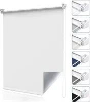 Allesin Verdunklungsrollo ohne Bohren & mit Bohren, Klemmrollo Fensterrollo Weiß 40x110cm (BxH) , Thermorollo Sichtschutz und Sonnenchutz, Klemmrollo rollos für Fenster & Tür