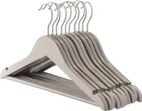 10x Grau Kinder-Kleiderbügel aus Holz - Klein Kinder Mantel Kleidung für Baby, Kleinkind mit Metallhaken, Hosenstange - Von Harbour Housewares