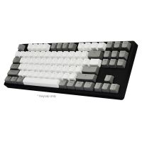 87pcs/Set KeyCap Farbanpassung Leuchtdicht PBT Mechanische Tastatur-Tastatur für die Kirschtastatur-Weiß grau