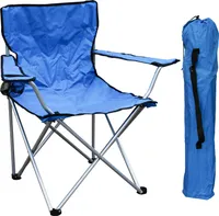 Anglersessel mit Getränkehalter und Tasche Hellblau bis 120kg