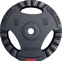 GORILLA SPORTS® Hantelscheiben - 5kg Gewichte, 30/31 mm Bohrung, mit Tri-Grip, Kunststoff - Gewichtsscheiben Set, Hantelscheiben-Set