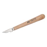 STUBAI Kerbschnitzmesser 50 mm | Kerbschnitzmesser mit Holzheft, schmale Klinge, schräge Schneide, Holzbearbeitung, Schnitzwerkzeug