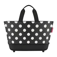 reisenthel nákupní taška černá s bílými puntíky - Reisenthel shoppingbasket - black white dots - 48 x 28 x 33 cm - dots white
