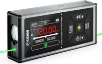 Laser Entfernungsmesser Bilaterales Grün, CIGMAN 120m/390Ft Multifunktionales Lasermessgerät mit LCD-Display, Magnetische Anziehungsfunktion,Winkelsen