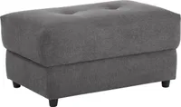 Tana | Hocker aus Stoff Anthrazit