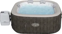 Bestway® LAY-Z-SPA® energooszczędna wanna z hydromasażem Cabo HydroJet™ ze sterowaniem za pomocą aplikacji, dla 6 osób, 180 x 180 x 71 cm, wygląd splotu krzyżowego (dąb szary)