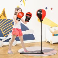 Punchingball 85-130cm höhenverstellbar Standboxball Boxset Boxsack Set Kinder 
