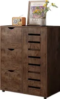 Komoda Do Salonu Retro Szafka Pojemna Drewniana Półki Loft 3 Szuflady