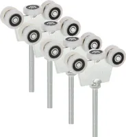 KOTARBAU® 4er Set Laufrollen mit Flacheisen und 12mm Bolzen 5 Rollen ⌀ 25 mm