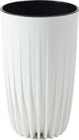 HowHomely Blumentopf Rund 51 cm Höhe, Pflanzkübel, Weiß Übertopf für garten balkon