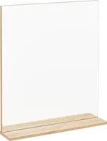 FACKELMANN Spiegelelement FINN / Badspiegel mit Ablage / Maße (B x H x T): ca. 60 x 69,5 x 13,5 cm / hochwertiger rechteckiger Spiegel fürs Badezimmer und WC / Ablage: Braun hell / Breite: 60 cm