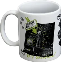 Beetlejuice - Kaffeebecher "It's Showtime" PM11181 (Einheitsgröße) (Weiß/Schwarz)