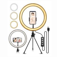 ELEGIANT EGL-02 Selfie Ringlicht mit Stativ 26cm Ringleuchte mit Handyhalter für Fotografie Live Make-up YouTube
