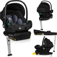 Lionelo dětská autosedačka ASTRID I-SIZE SET, od narození do 87 cm, od 1 kg do 16 kg, velmi stabilní nosič, moderní design, výškově nastavitelná - šedá