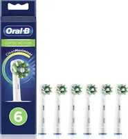 Oral-B CrossAction Toothbrush Head with CleanMaximiser Technology Pack of 6 Counts 33g Green Yellow - Pack of 6
