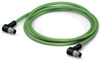 Wago M12 10m, 10 m, ETHERNET-/PROFINET, 2xM12, Männlich/Männlich, Schwarz, Grün, 700 g