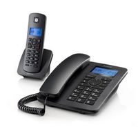 Pevný telefón Motorola C4201 Combo DECT (2 ks) Black