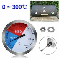 Grillthermometer Edelstahl Bimetall Analog Smoker BBQ Räucherofen Thermometer 