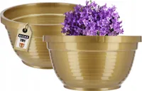KADAX Schale aus Kunststoff, runde Blumenschale, wetterfester Pflanzkübel für Außen