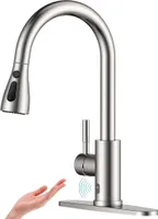 Infrarot Sensor Wasserhahn Küche Mit Ausziehbare Brause Küchenarmatur 360° Schwenkbar Mischbatterien für Küche Armatur