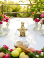 Hasenfigur "Butler" in gold, 21cm - Ostern, Osterhase, Deko, Dekofigur, Hase