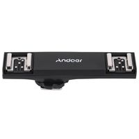 Andoer Dual-Blitzschuh Flash Speedlite Bracket Splitter fš¹r Nikon D750 D7200 D7100 D7000 D800 D810 D600 DSLR Kamera Camcorder