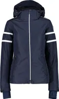 Cmp Woman Jacket Zip Hood Black Blue Black Blue 42