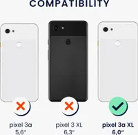 kwmobile Hülle kompatibel mit Google Pixel 3a XL Hülle - weiches TPU Silikon Case - Cover geeignet für kabelloses Laden - Schwarz matt