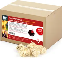 100 Stk. FLAMBIOL® Anzündwolle für Holzöfen und Grills