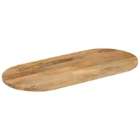 vidaXL Tischplatte 110x50x3,8 cm Oval Massivholz Mango