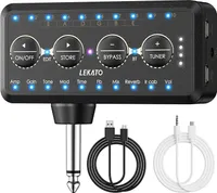 LEKATO Gitarren-Bluetooth-Kopfhörerverstärker 10 Voreinstellungen 10 Verstärkermodelle 10 IR-Ladevorgänge