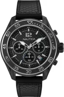 Nautica NAD25505G NXM 1600 Chronograph schwarz Silikon Armband Uhr Herren NEU