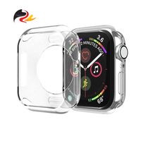 Silikon Schutzhülle für Apple Watch Series 1-3 38mm, Transparent - Case Displayschutz Hülle Kratzschutz