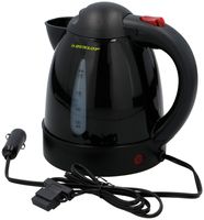 Dunlop Reise Wasserkocher - Reisewasserkocher 24V - Wasserkocher für Auto, LKW und Wohnmobil - mit Zigarettenanzünder Stecker - Kunststoff - Schwarz [Energieklasse A++]