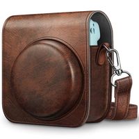 Fintie Tasche für Fujifilm Instax Mini 11 Sofortbildkamera - Premium Kunstleder Schutzhülle Reise Kameratasche Hülle Abdeckung mit abnehmbaren Riemen, Braun