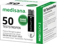 medisana 50x Blutzuckerteststreifen zur Blutzuckerselbstbestimmung MediTouch2