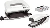 Leitz set mini sešívačky a děrovačky WOW bílý