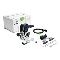 Festool Oberfräse OF 1010 REBQ-Plus (mit Seitenanschlag, Lichtmodul, Spannzange, Gabelschlüssel, plug it-Netzkabel), im Systainer (578005)