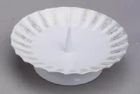 Kerzenhalter weiß/gold 12 cm
