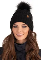 Vivisence Wintermütze mit Bommel Damen - Warm und Gemütlich für Winter und Herbst Elegant Bommelmütze Kopfbedeckung frauen Klassisch mütze - Schwarz