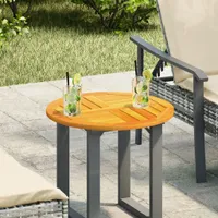 vidaXL Tischplatte Ø50x2 cm Rund Massivholz Akazie
