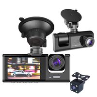3-Kamera 1080P Fahrrekorder Auto mit 170° Weitwinkelobjektiv Dashcam (Nachtsichtfunktion)