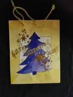 Weihnachts Geschenktüte gelb