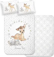 Disney Bambi und Klopfer Kinder-Bettwäsche 40x60 cm + 100x135 cm · Baby-Bettwäsche in Biber / Flanell - 100% Baumwolle