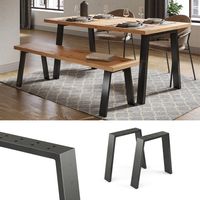 4x 72cm Tischbeine konisch Tischfüße Stahl Für Esstisch Couchtisch Schreibtisch