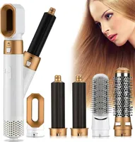Haartrockner Multifunktionaler Haarstrainer 5In1 750W Weiß Und Gold